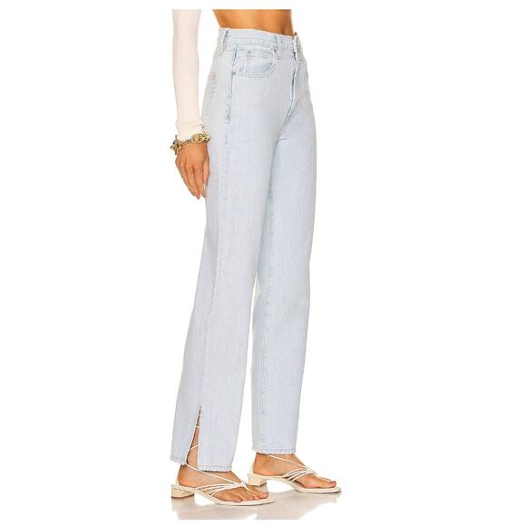 SLVRLAKE London Split Straight Leg High Rise Jeans - Picture 2 of 8